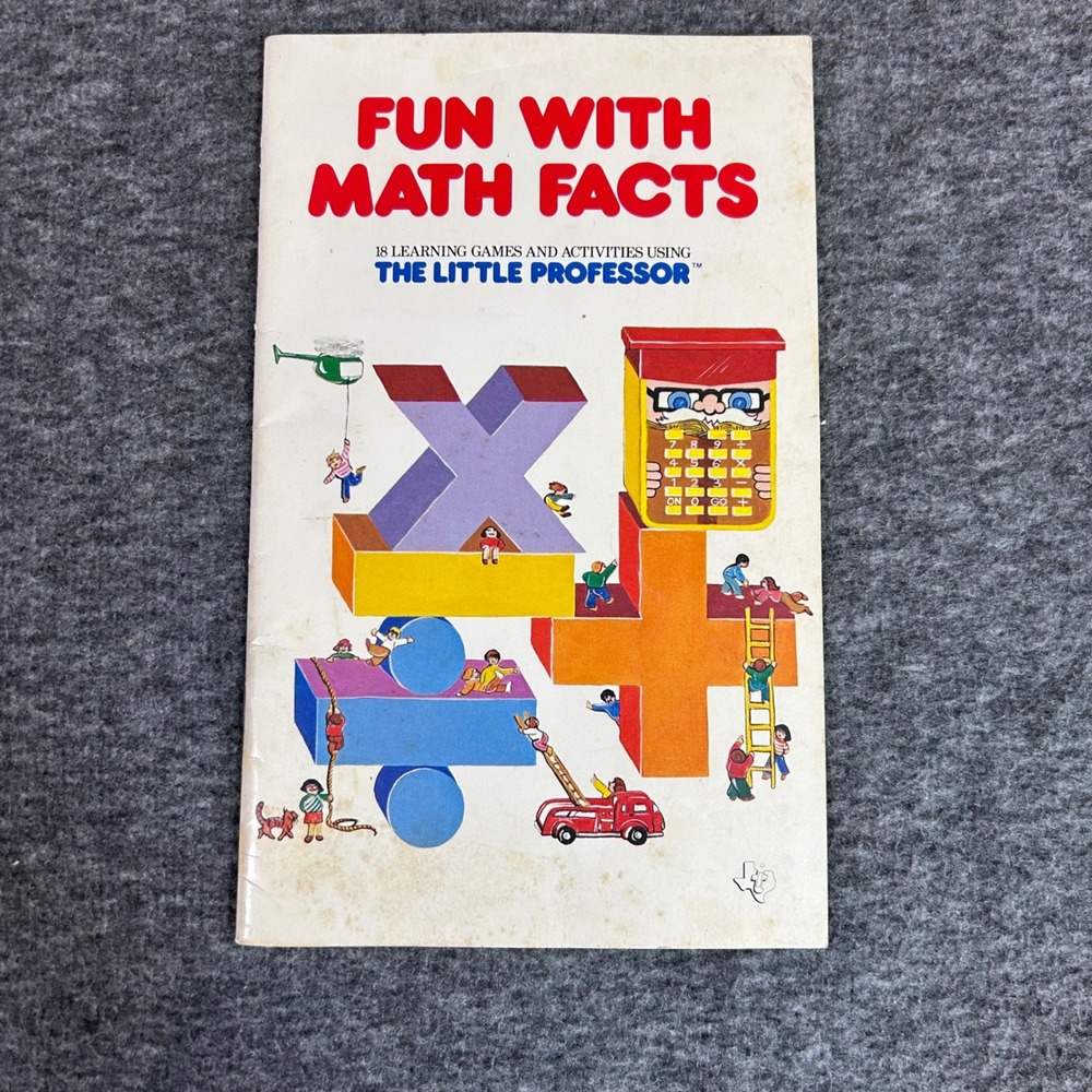 VTG 1979 Texas Instruments Fun with Math Facts Little Professor Activity Book